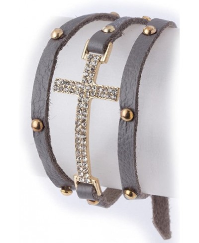 Studded Crystal Cross Wrap Bracelet $19.69 Wrap