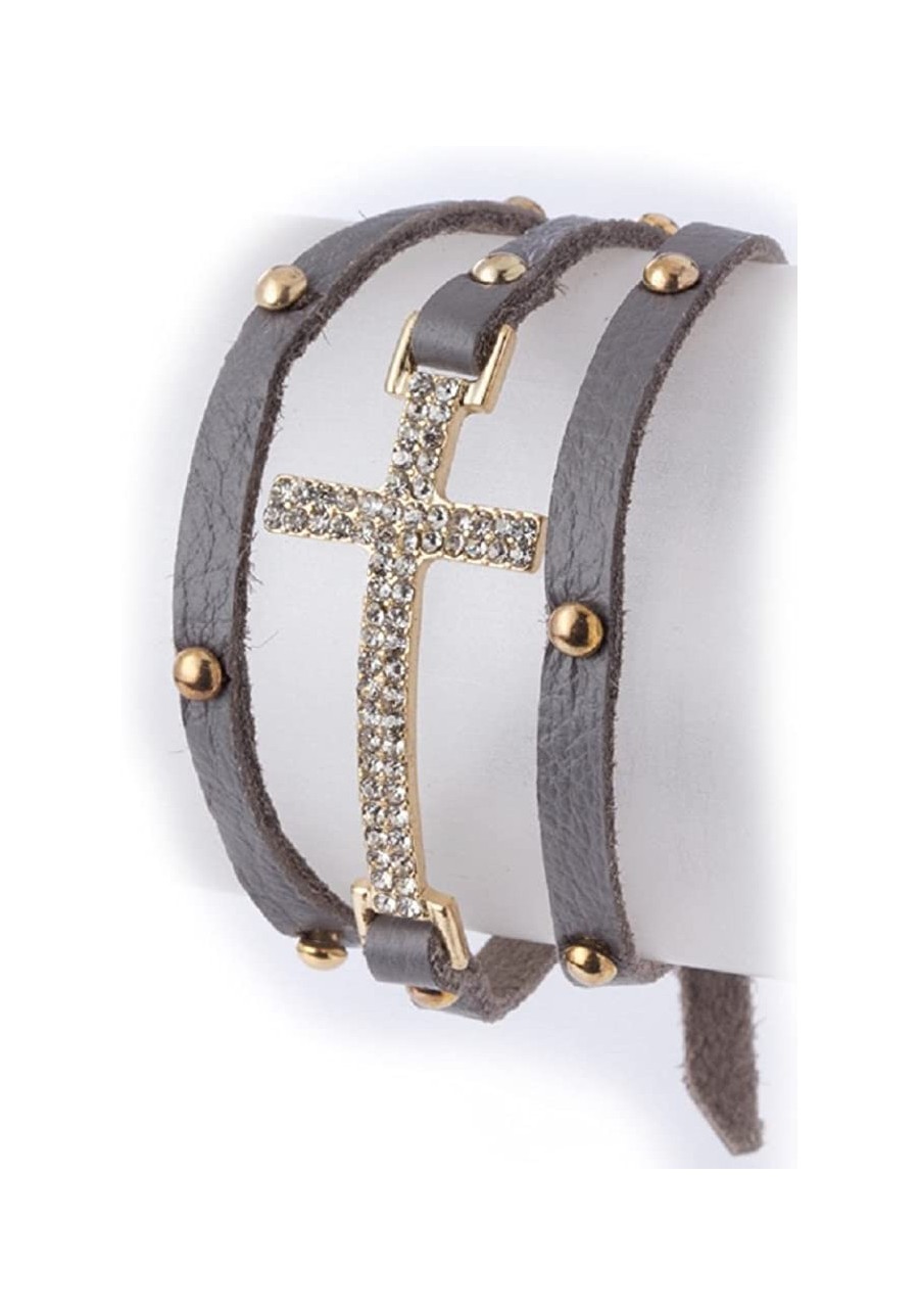 Studded Crystal Cross Wrap Bracelet $19.69 Wrap