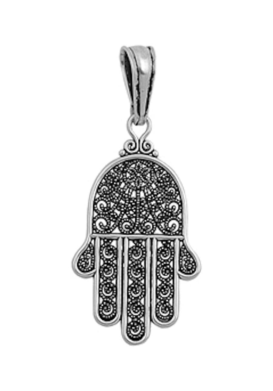 Unique Silver Hand Design .925 Sterling Silver Pendant Necklace $17.58 Pendants & Coins