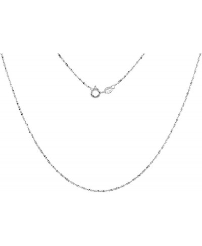 Sterling Silver Diamond Cut Twisted Serpentine Chain 1.1mm Very Thin Nickel Free Italy Sizes 7-30 inch $23.12 Chains