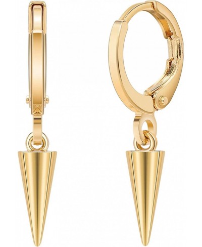 Small Dangle Hoop Earrings 14K Gold Plated Cubic Zirconia Boho Women Girls Huggie Earring Dainty Jewelry Gift $12.69 Hoop