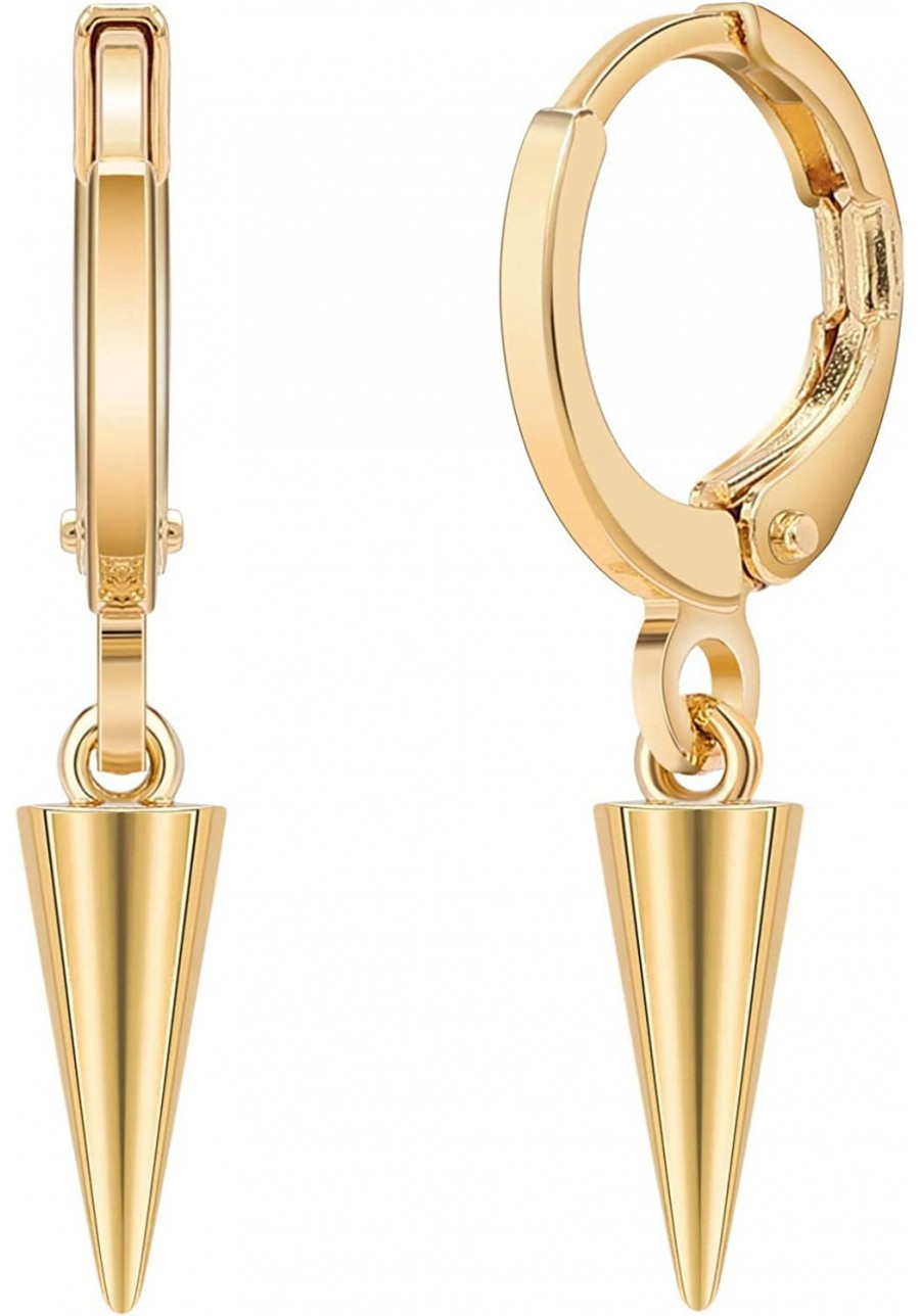 Small Dangle Hoop Earrings 14K Gold Plated Cubic Zirconia Boho Women Girls Huggie Earring Dainty Jewelry Gift $12.69 Hoop