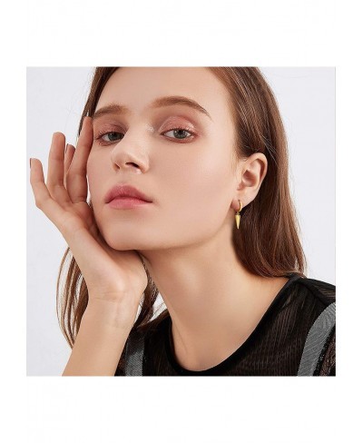 Small Dangle Hoop Earrings 14K Gold Plated Cubic Zirconia Boho Women Girls Huggie Earring Dainty Jewelry Gift $12.69 Hoop