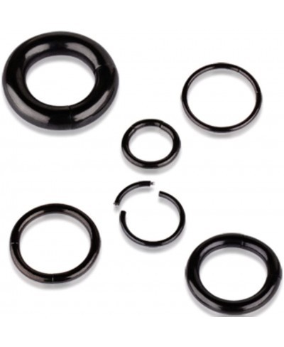 Black PVD Plated 316L Surgical Steel Circular Segment Ring (Sold Individually) $10.24 Piercing Jewelry