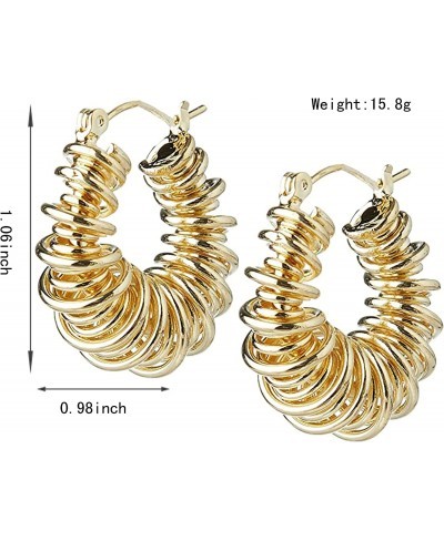 Gold-Plated Hypoallergenic Hoop Earrings For Women Girls Sterling Silver Backs Post Lightweight Hoops Jewelry For Gifts $14.1...