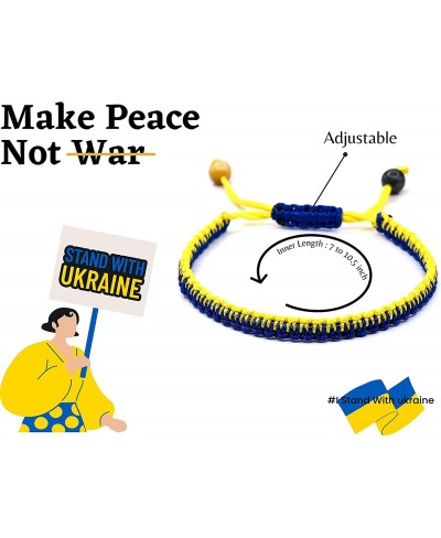 Ukraine Bracelet Ukraine Flag Healing Crystal Bracelet - Ukraine Jewelry for Women Men Kids (Ukrainian Macrame) $10.63 Strand