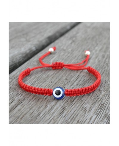 1-5Pcs/Set Handmade Evil Eye Bracelets Bohemian Evil Eye Strand Bracelet Red Black Elastic Rope Bracelets Fashion Lucky Stret...