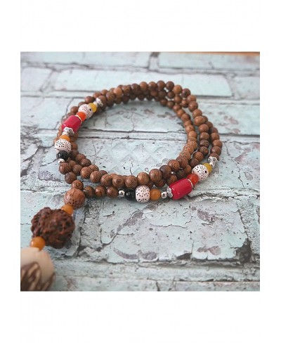 Boho Beaded Necklaces for Women Long Pendant Stone Wood Beads Handmade Wooden Necklace for Women Boho Jewelry $21.37 Strands