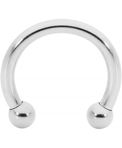 316L Surgical Steel Circular Horseshoe Barbell Nose Ring 20G 18G 16G 14G 12G 10G 8G 6G 4G 2G Body Jewelry $9.86 Piercing Jewelry