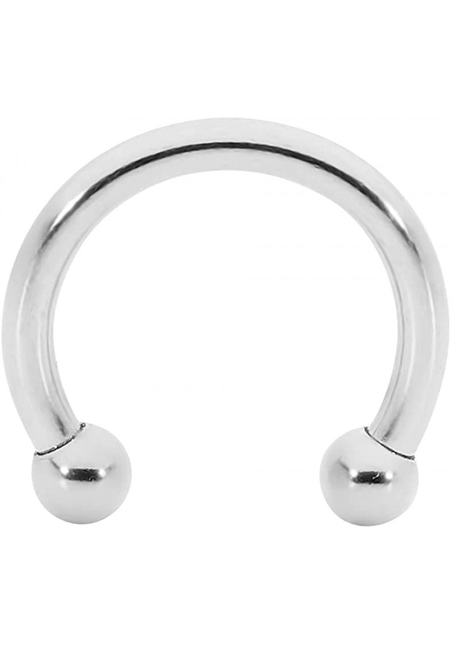 316L Surgical Steel Circular Horseshoe Barbell Nose Ring 20G 18G 16G 14G 12G 10G 8G 6G 4G 2G Body Jewelry $9.86 Piercing Jewelry