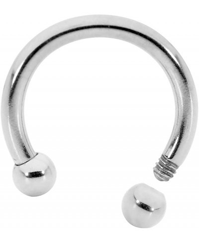 316L Surgical Steel Circular Horseshoe Barbell Nose Ring 20G 18G 16G 14G 12G 10G 8G 6G 4G 2G Body Jewelry $9.86 Piercing Jewelry