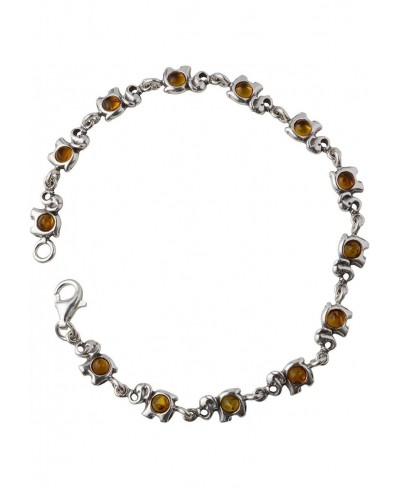 Sterling Silver Honey Baltic Amber Bracelet Elephants $38.15 Link