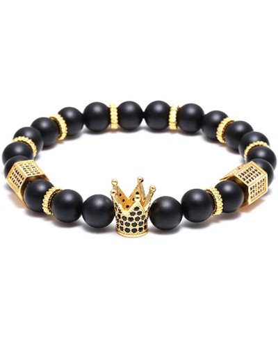 Imperial Crown Bead Bracelet King&Queen Luxury Charm Couple Jewelry Gift for Women Men $7.65 Charms & Charm Bracelets