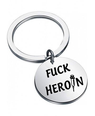 HA Sobriety Gift Fuck Heroin Heroin Anonymous Keychain Addiction Recovery Gift New Beginnings Jewelry for Men Women $9.27 Pen...