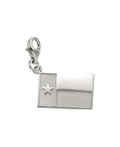 Texas State Flag Charm with Lobster Clasp Sterling Silver $32.75 Charms & Charm Bracelets