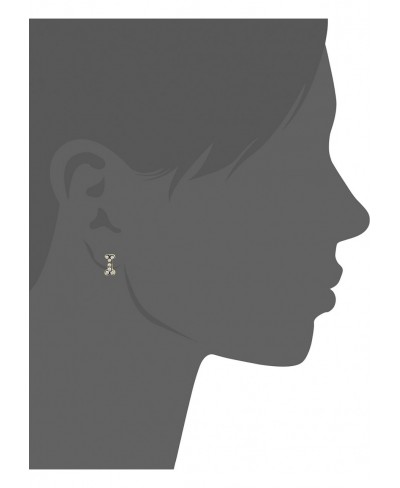 Goldtone/Crystal Bone Stud Earrings Gold $14.34 Stud