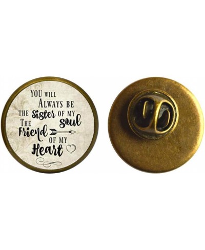 You Will Always be My Soul Pin Sister Inspirational Charm Brooch Soul Sister.My Heart Friend Gift to Friend TAP253 $8.10 Broo...