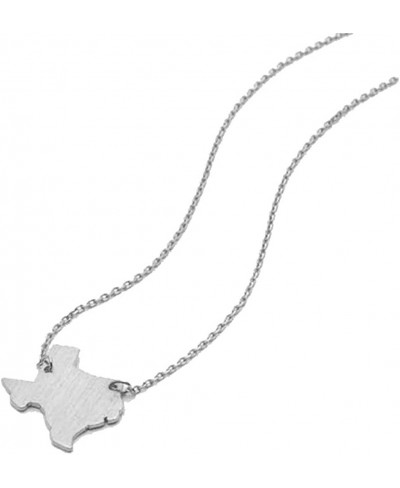 Mini Texas State Map Pendant Necklace $13.14 Chokers