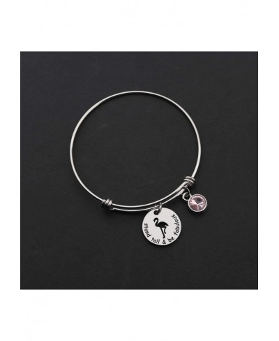 Flamingo Jewelry Stand Tall and Be Fabulous Bracelet Flamingo Bangle Flamingo Tropical Jewelry BFF Gift $11.63 Charms & Charm...