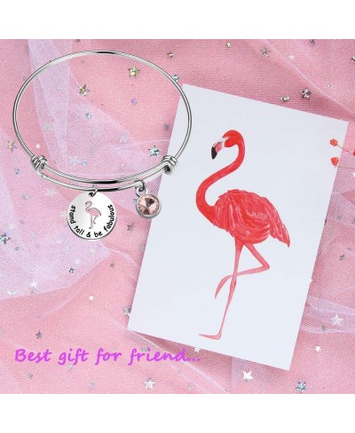 Flamingo Jewelry Stand Tall and Be Fabulous Bracelet Flamingo Bangle Flamingo Tropical Jewelry BFF Gift $11.63 Charms & Charm...