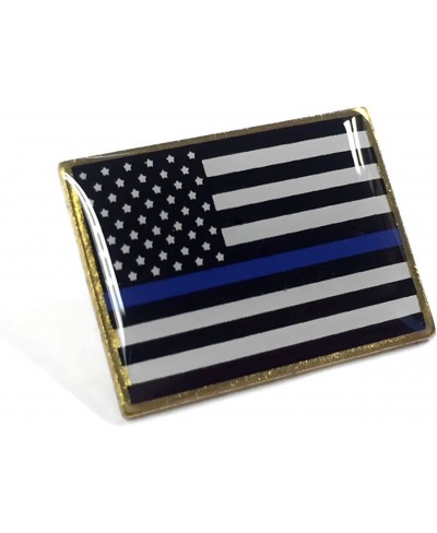 Thin Blue Line Lapel Pin Police Support Pin Made in USA $11.51 Brooches & Pins