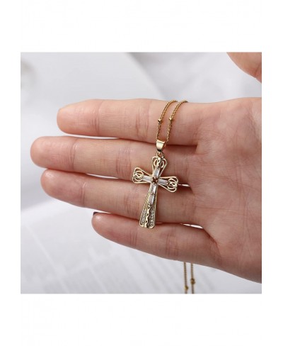 Cross Necklace for Women 18K Gold Plated Cross Pendant Choker Necklace for teen girls $18.98 Chokers