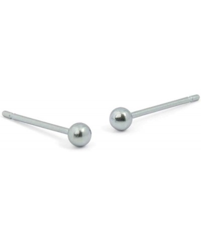 3mm 4mm 5mm and 6mm Titanium Ball Stud Earrings for Sensitive Ears in Multiple Colors (Silver Gun Metal 4mm) $19.09 Stud