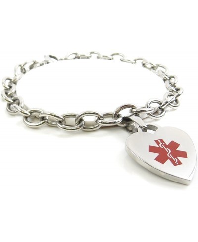 Pre-Engraved & Customized Women's Taking Warfarin Medical Charm Bracelet Steel O-Link $32.17 Identification