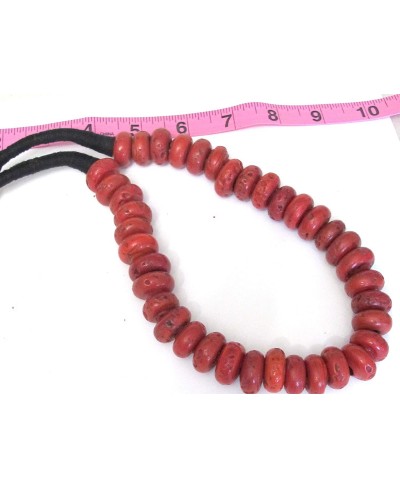 35 Beads - Tibetan Beads Ethnic Nepal Beads Sherpa Coral Glass Beads Jewelry - JL002 $27.56 Strands