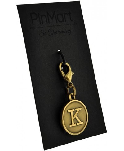 Antique Gold and Silver Letter K Alphabet Initial Charm $16.74 Charms & Charm Bracelets