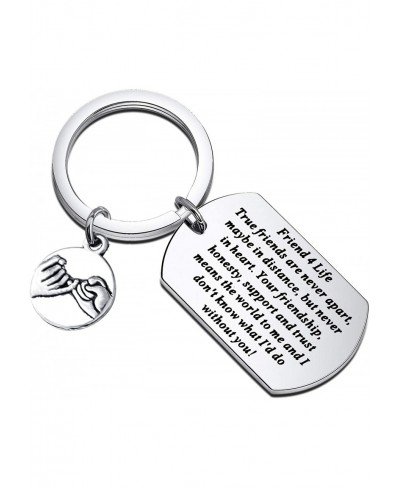 Friendship Keychain Gift True Friends Keychain Long Distance Gift $12.61 Pendants & Coins