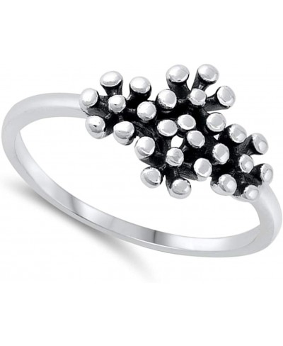 Unique Abstract Simulated Coral Ring New .925 Sterling Silver Band Sizes 4-10 $14.98 Bands