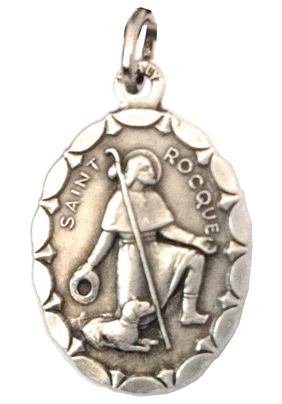 SAINT ROCH OF MONTPELLIER OVAL SHAPE MEDAL - 100% MADE IN ITALY $13.68 Pendants & Coins