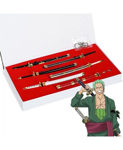 7'' 6 in 1 Box One Cosplay Pendant Set Roronoa Zoro Mini Kantana Pendant Set Roronoa Zoro Keychains One Piece Brooch $29.85 J...