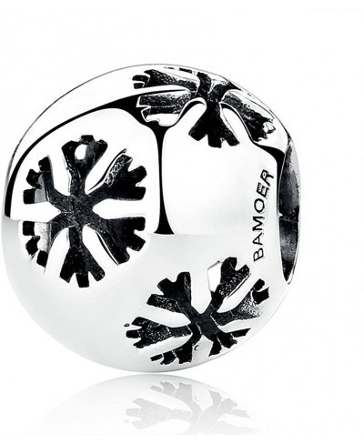 Christmas Snowflake 925 Sterling Silver Bead for European Charm Bracelet (silver3) $14.10 Charms & Charm Bracelets