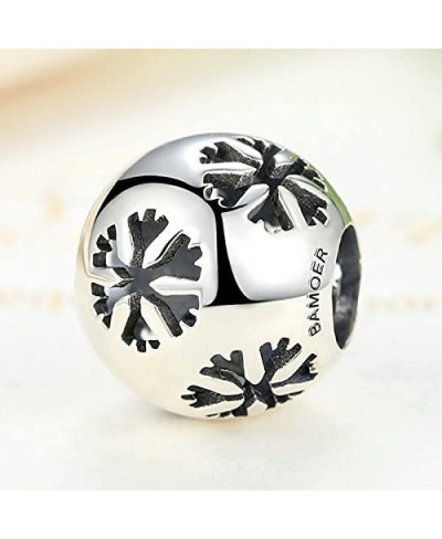 Christmas Snowflake 925 Sterling Silver Bead for European Charm Bracelet (silver3) $14.10 Charms & Charm Bracelets