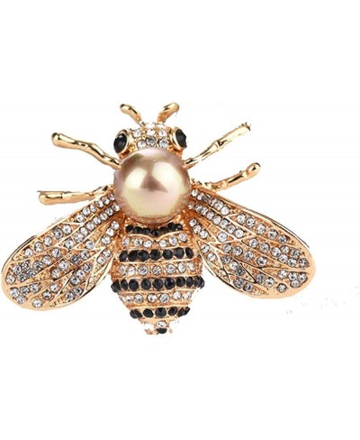 Honey Bee Brooches Crystal Insect Themed Bee Brooch Animal Fashion Shell Pearl Brooch Pin Gold Tone $10.35 Brooches & Pins