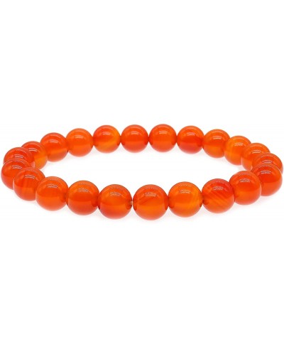 8mm Carnelian Crystal Bracelets Natural Carnelian Gemstone Bracelet for Women Girls Red Carnelian Bracelet Jewelry Gifts $10....