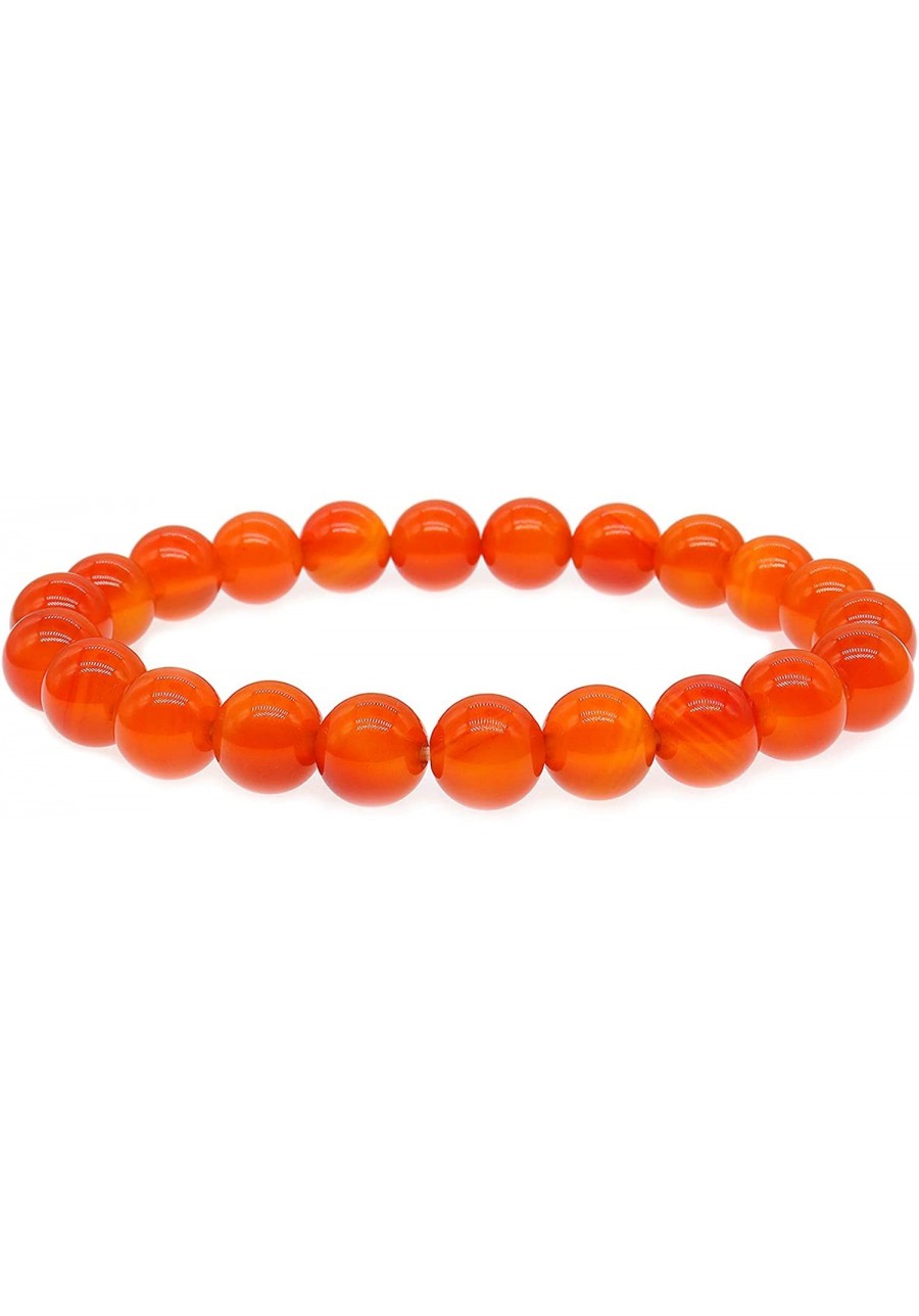 8mm Carnelian Crystal Bracelets Natural Carnelian Gemstone Bracelet for Women Girls Red Carnelian Bracelet Jewelry Gifts $10....