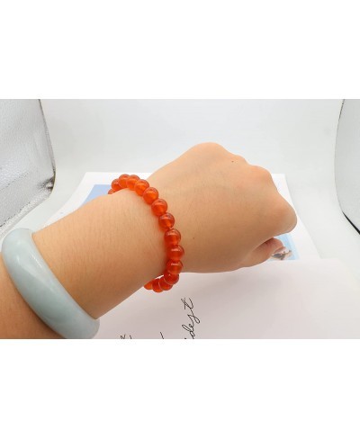 8mm Carnelian Crystal Bracelets Natural Carnelian Gemstone Bracelet for Women Girls Red Carnelian Bracelet Jewelry Gifts $10....