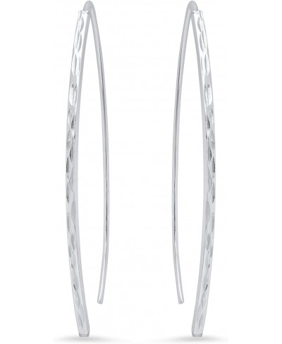 Sterling Silver Diamond Cut Threader Earrings $16.59 Drop & Dangle