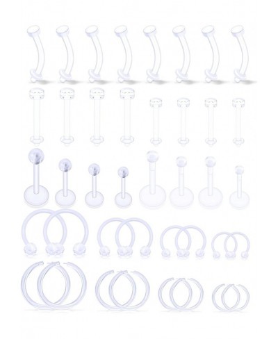 Clear Piercing Retainer Flexible Lip Ear Nose Septum Eyebrow Nipple Belly Rings Cartilage Tragus Earrings Retainer Bioflex Ho...