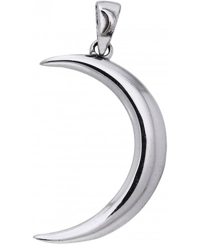 Large Crescent Moon - Lunar Magic Sterling Silver Pendant $25.83 Pendants & Coins