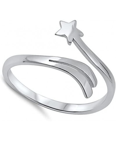 Open Shooting Star Cute Ring New .925 Sterling Silver Band Sizes 4-10 $18.11 Bands