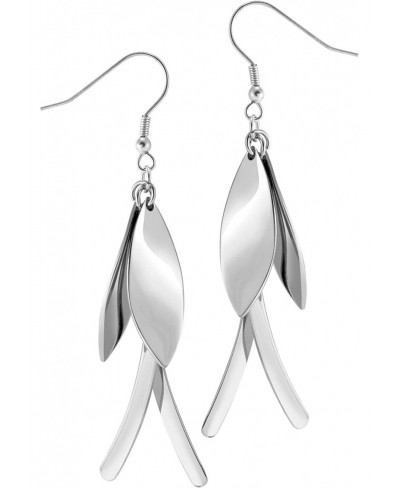 Stainless Steel Layered Statement Drop Earrings for Women & Girls $14.06 Drop & Dangle