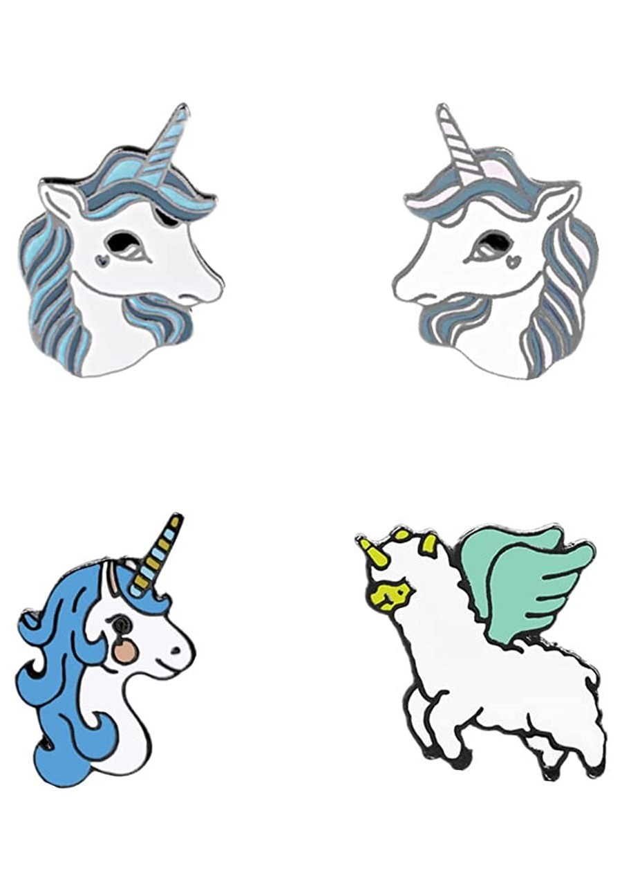 4Pcs Unicorn Enamel Pins Set Metal Brooches Brooch Set for Girls Boys Women and Men Multicolor $17.28 Brooches & Pins