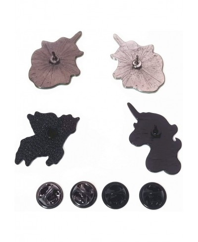 4Pcs Unicorn Enamel Pins Set Metal Brooches Brooch Set for Girls Boys Women and Men Multicolor $17.28 Brooches & Pins