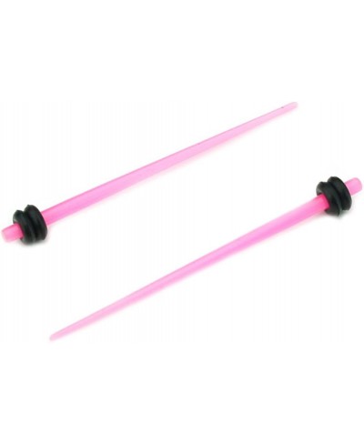 Solid Pink Acrylic Tapers - Includes Double O Rings - 14G Gauge - 1.6mm $10.16 Piercing Jewelry