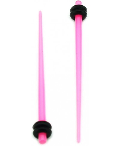 Solid Pink Acrylic Tapers - Includes Double O Rings - 14G Gauge - 1.6mm $10.16 Piercing Jewelry