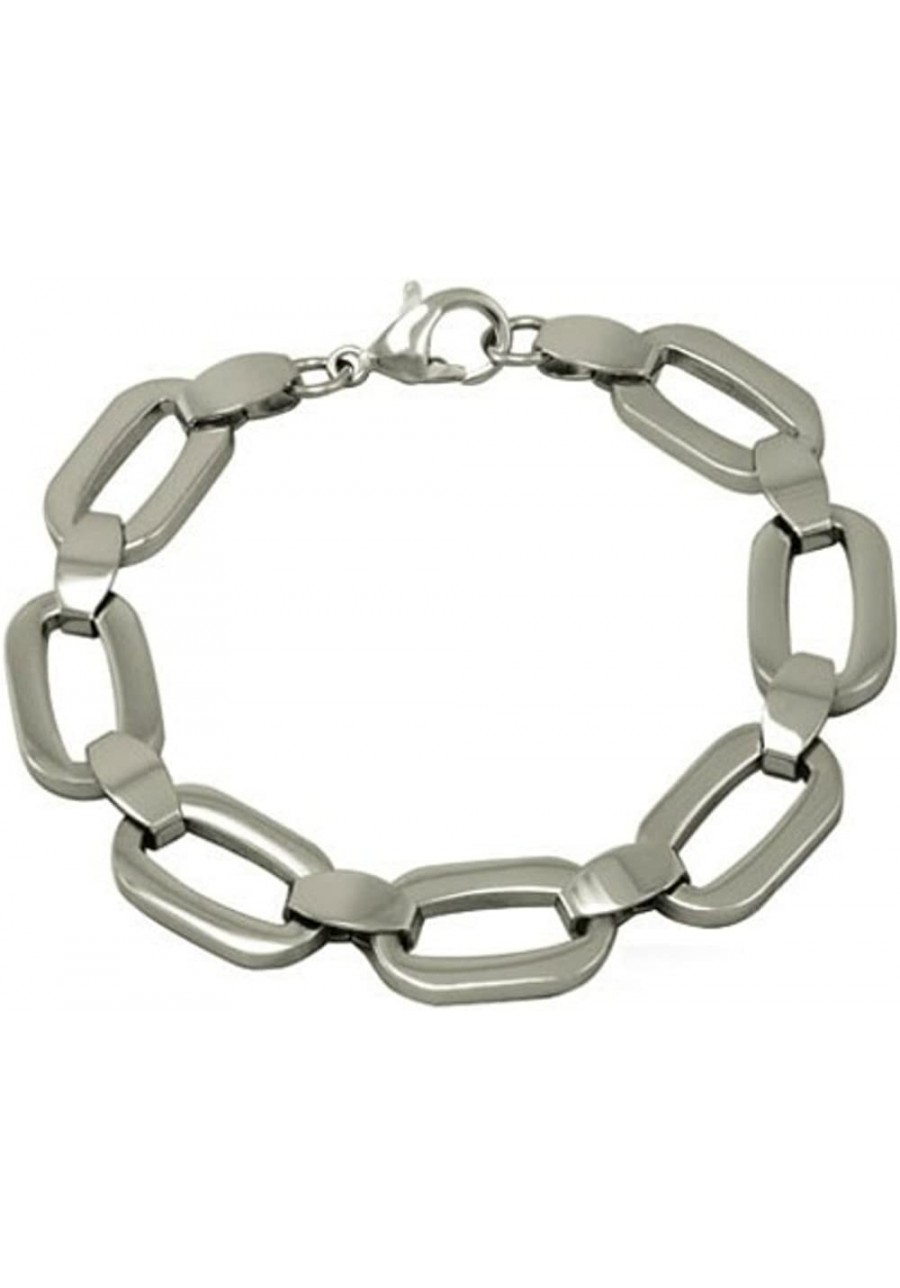 Ladies Fancy Link Stainless Steel Bracelet 8 inch $10.49 Link